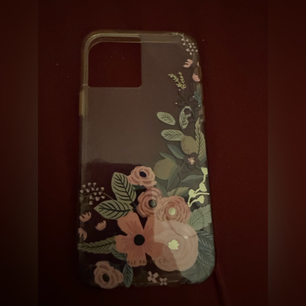 EUC rifle paper co iPhone 12pro case w/floral design